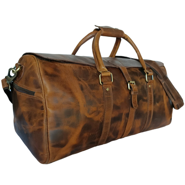 Bolsa de viaje de cera dura beige