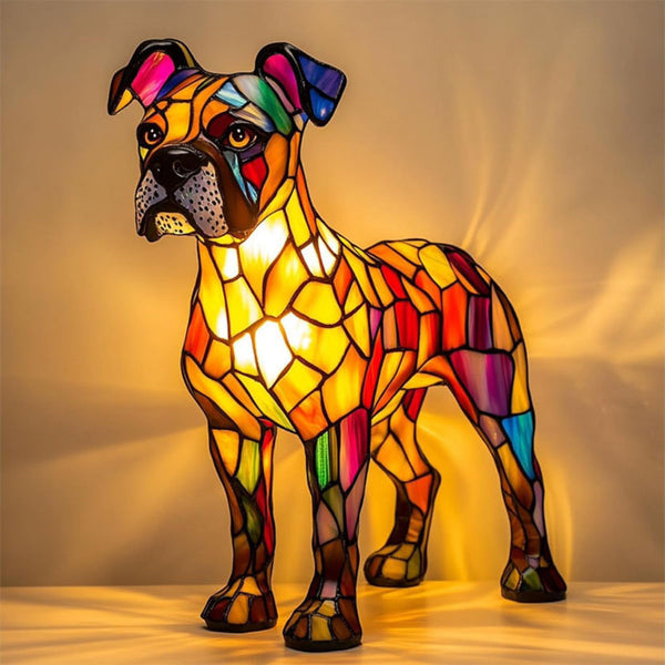 Tyson  | Lámpara para perro Magisk de vidrio coloreado