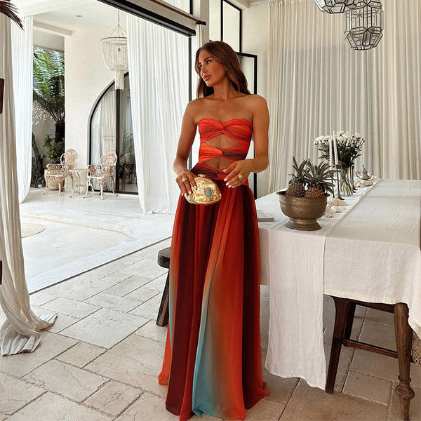 LANEY | Vestido maxi sin tirantes