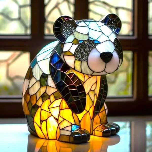 Pandaou | Lámpara panda Magisk de vidrio coloreado
